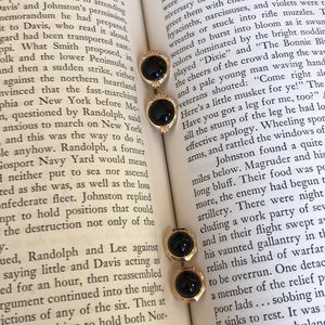 Gold and Black Earrings